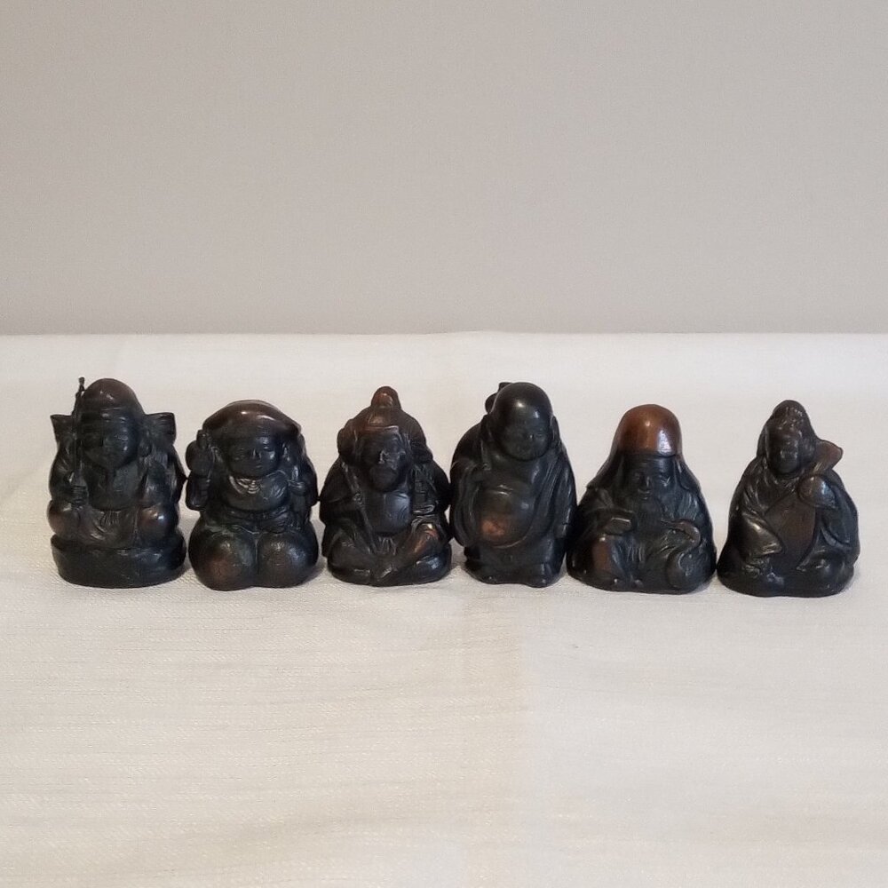 Seven Lucky Gods (set of 6) Occupied Japan